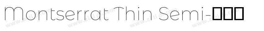 Montserrat Thin Semi字体转换